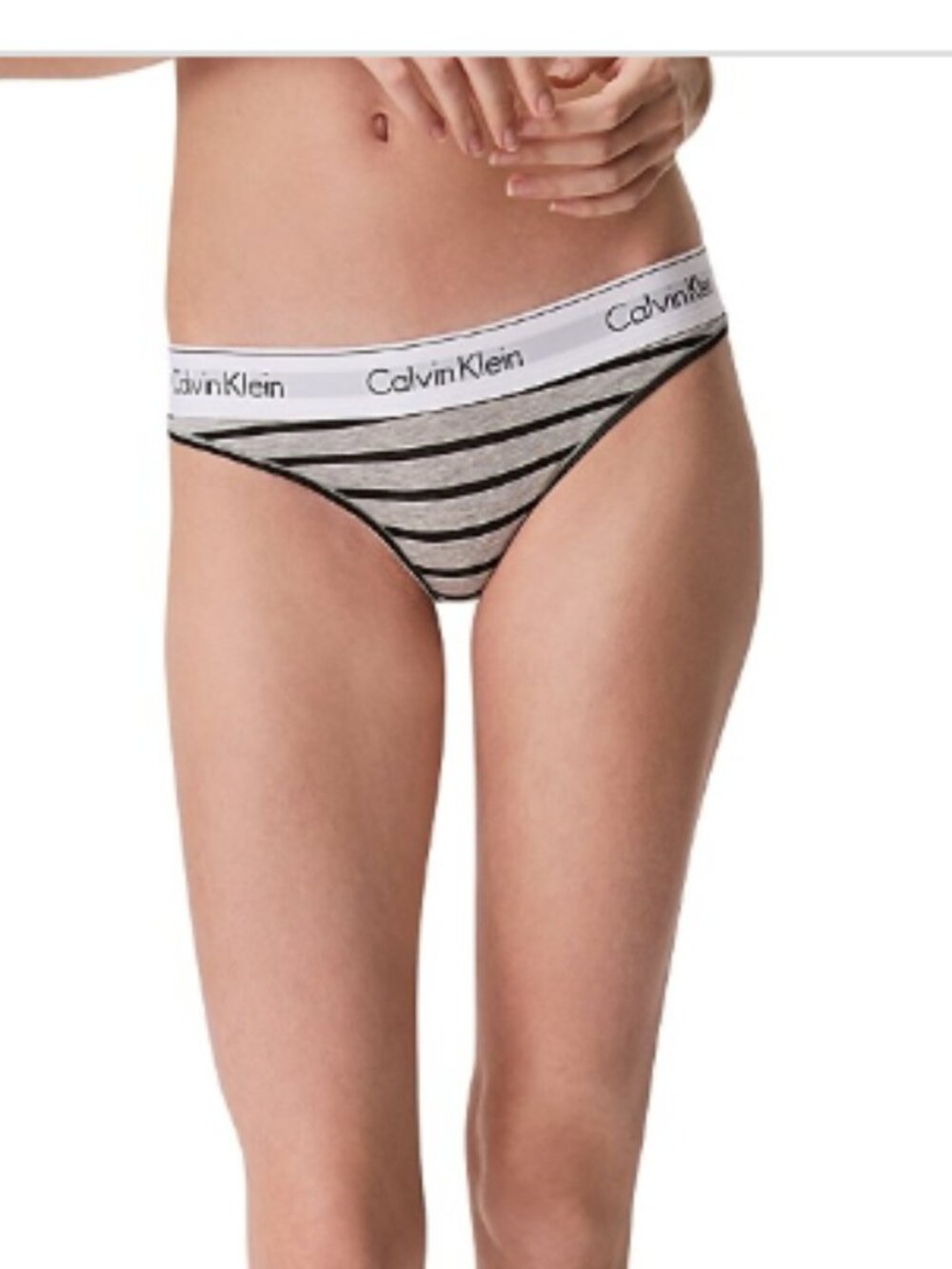 Calvin Klein Women's Icon Cotton Modal Bikini Gray Size M 00495